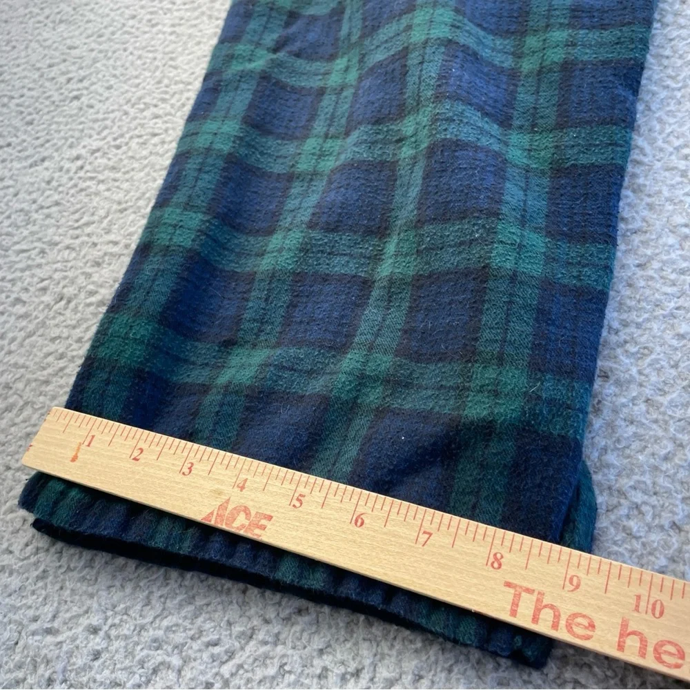 L L Bean sleep Pants Mens size M Scotch Plaid Flannel Cotton Drawstring Comfy